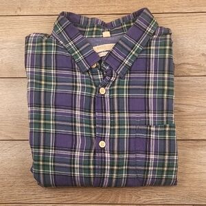 LEVIS LVC Portugal Blue Green Plaid Checkered Sz 2‎ / M Mens Short Sleeve Shirt